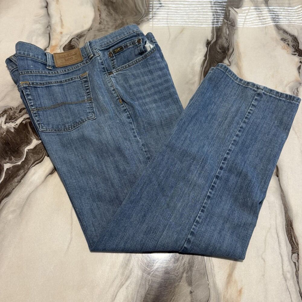 Lee Premium Select Men's 42x30 Jeans Classic Fit Straight Leg Blue Stretch